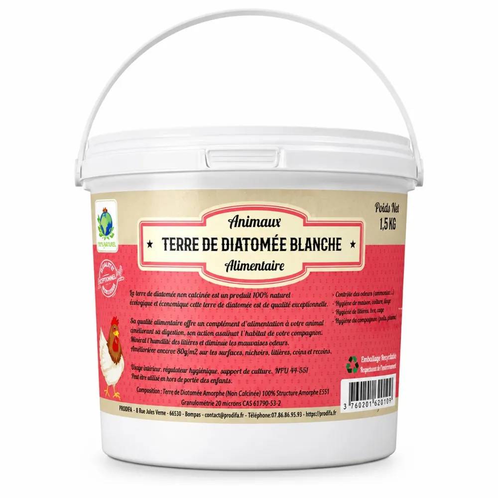 Autre - Terre de diatomée blanche qualité alimentaire 1.5 kg - Image 3
