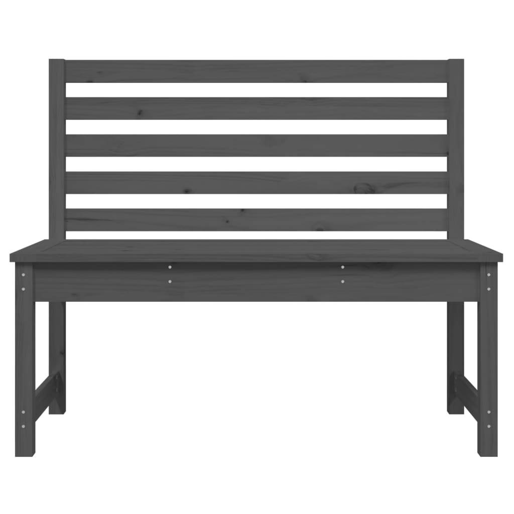 Maison Chic - Banc de jardin - Banc d'extérieur - Banquette gris 109 cm bois massif de pin - Image 4