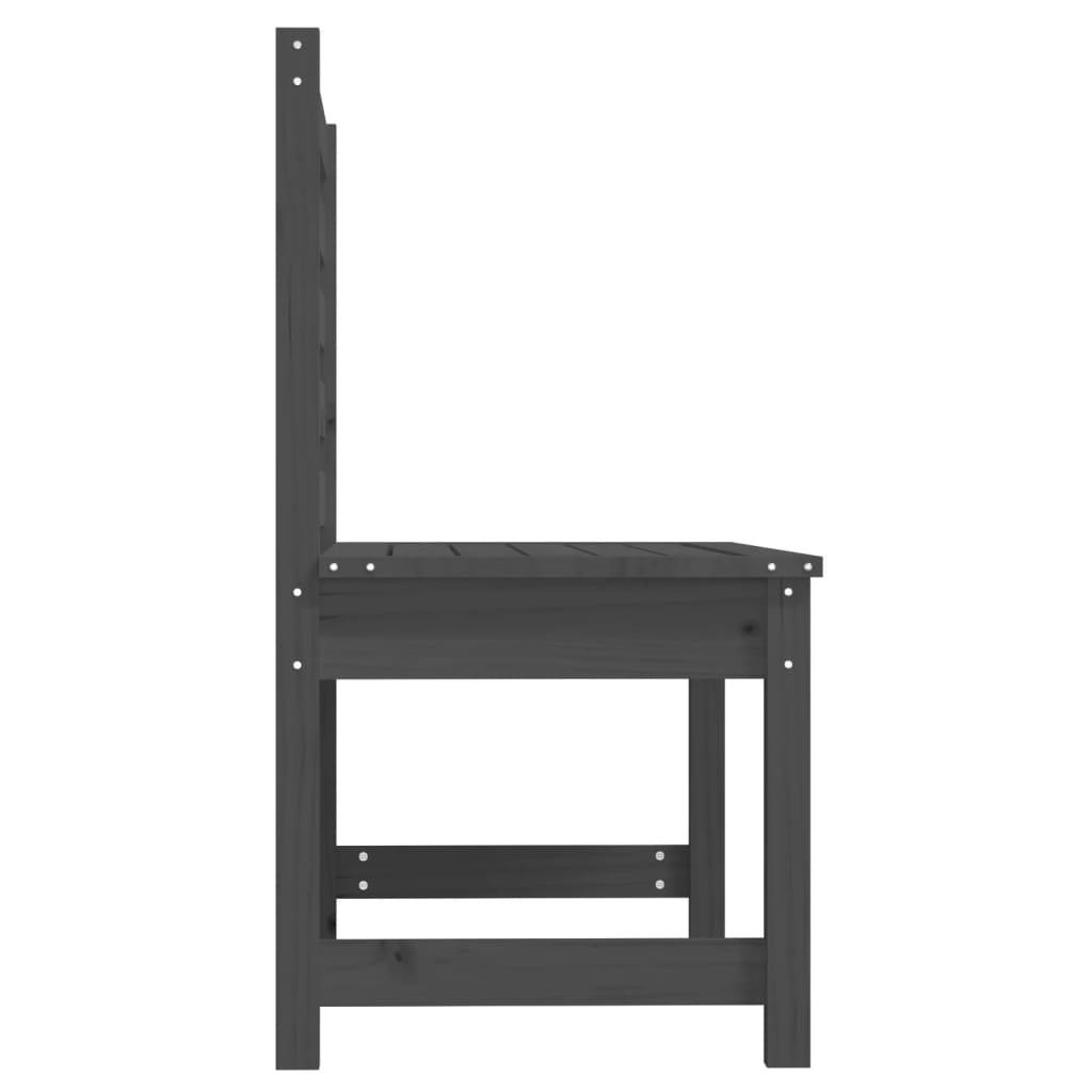 Maison Chic - Banc de jardin - Banc d'extérieur - Banquette gris 109 cm bois massif de pin - Image 5