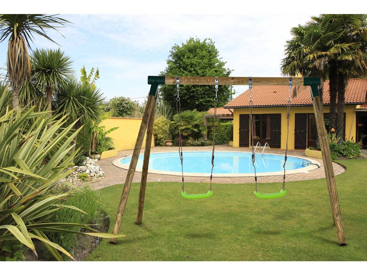 Portique Bois "eden" - Avec 2 Balançoires. -habitat Et Jardin - Image 2