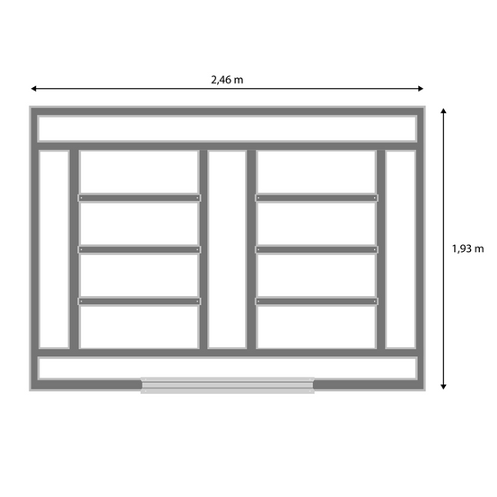 IDMARKET - Abri de jardin 5,3 M² gris en acier galvanisé avec base - Image 6