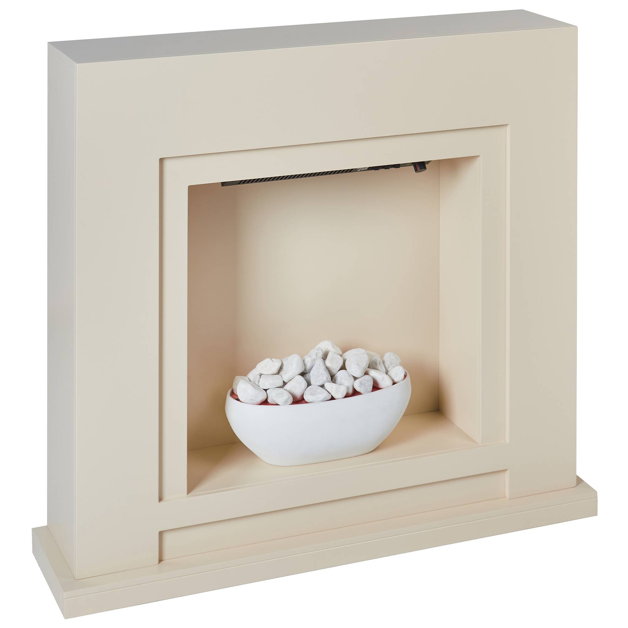 Beliani - Chauffage de cheminée électrique MDF Beige SAHARA - Beliani - Image 4