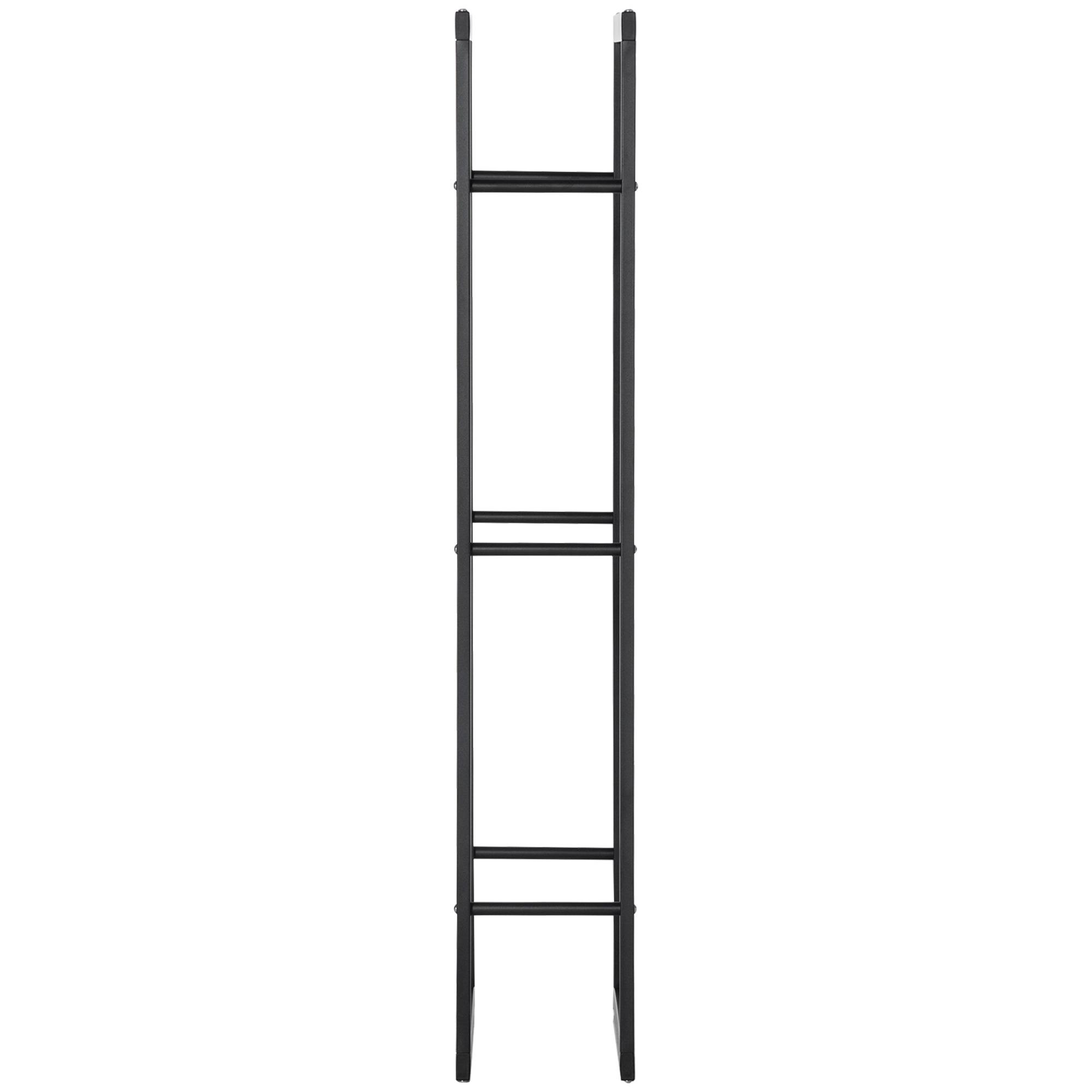 ComfortXL - Porte-bûches acier noir 40 x 25 x 100 cm grande capacité pour cheminée intérieur extérieur charge 98 kg - Image 9