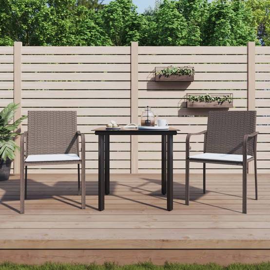ComfortXL - Set bistrot de jardin 2 personnes résine tressée table verre balcon Marron – ComfortXL Outdoor Living - Image 1