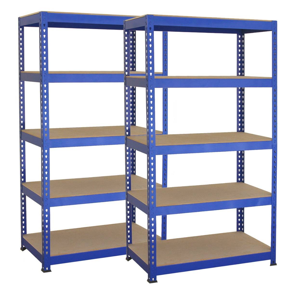 Monstershop - 2 x Rayonnages T-Rax Bleu en Métal 75 x 150 x 30 cm - Image 1