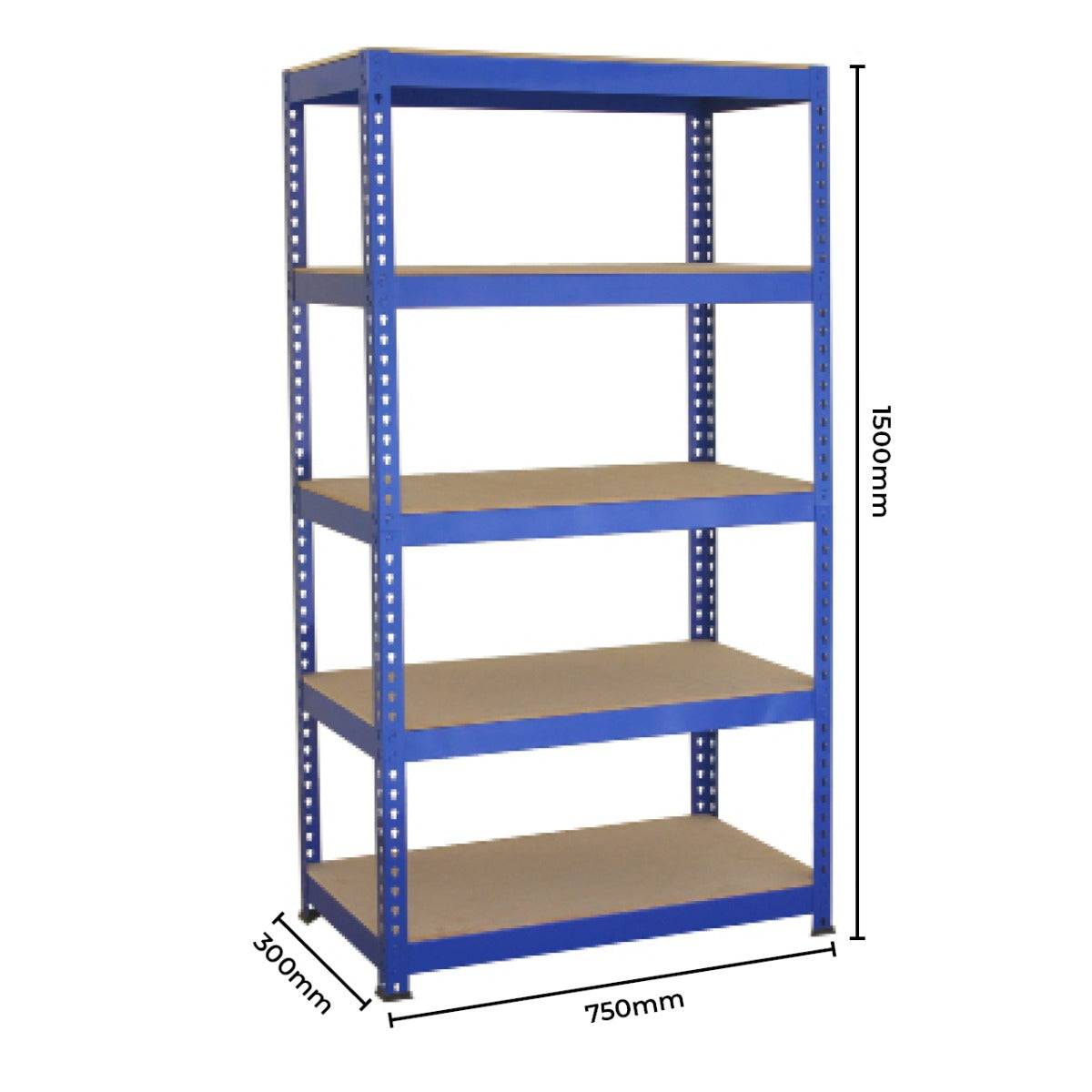 Monstershop - 2 x Rayonnages T-Rax Bleu en Métal 75 x 150 x 30 cm - Image 4