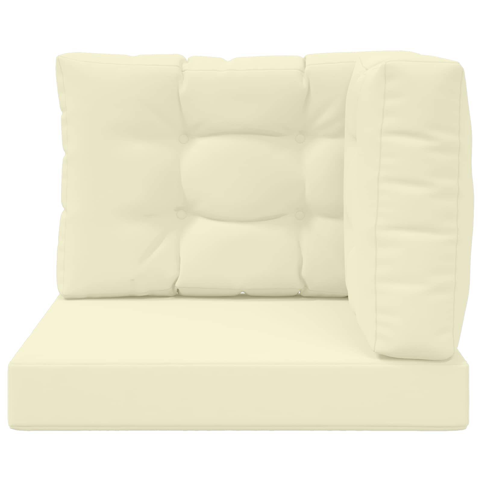 Lot de 3 coussins de canapé polyester crème 60 x 60 x 8 cm, poids:3.74kg - PANGIVO - Image 6