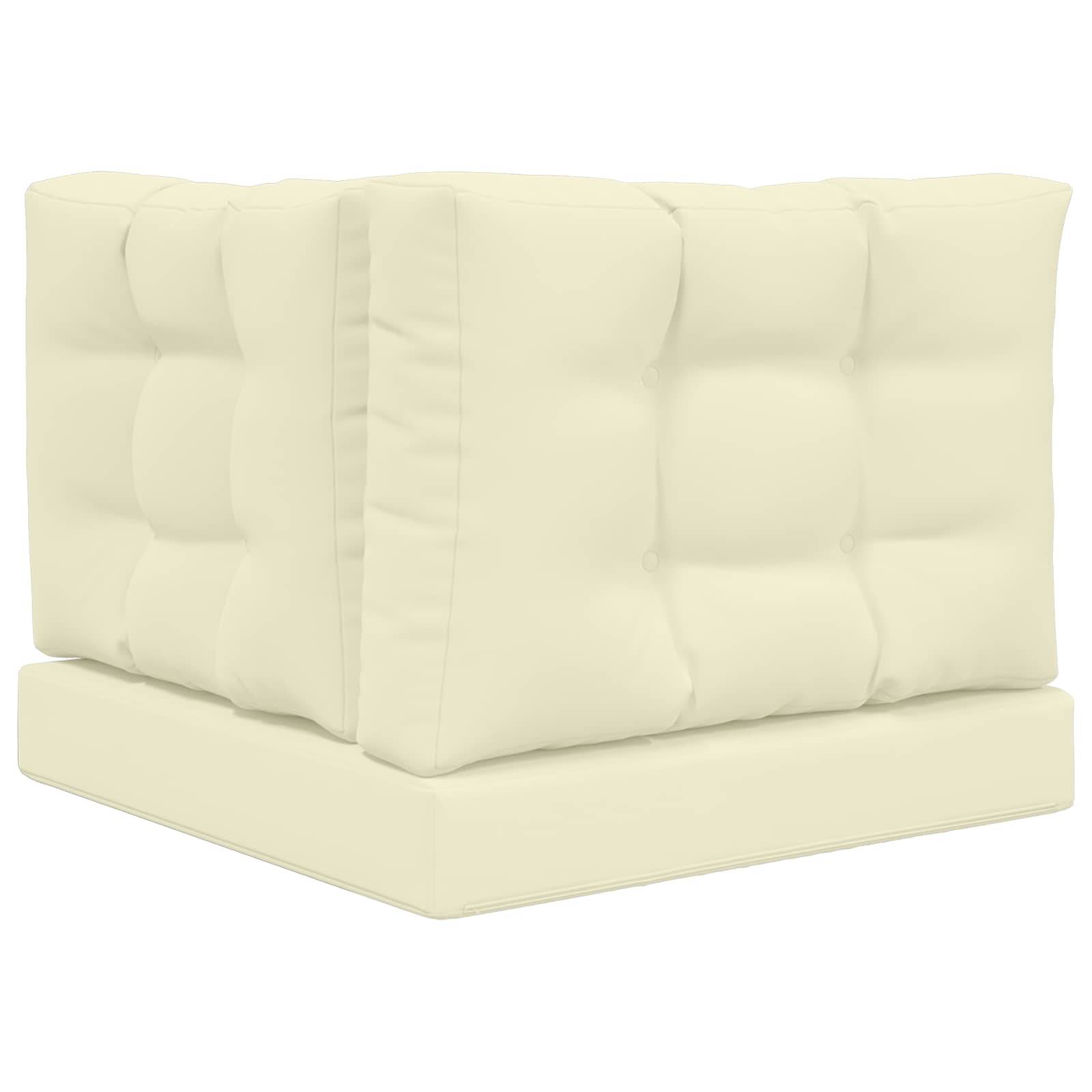 Lot de 3 coussins de canapé polyester crème 60 x 60 x 8 cm, poids:3.74kg - PANGIVO - Image 7