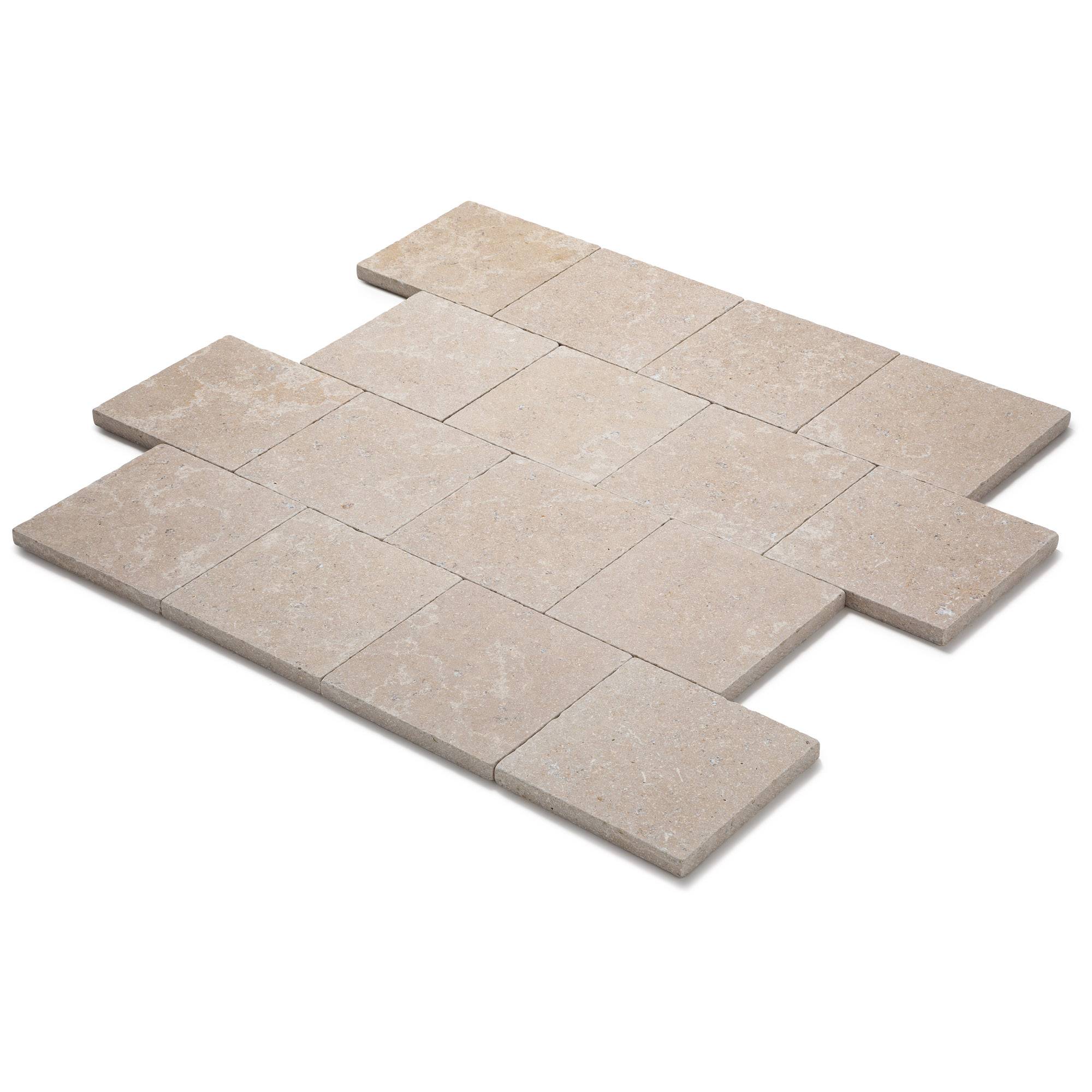 Pavé Pierre d'Egypte Beige 20x20x2 cm (vendu au m² - 25 pavés/m²) - RO'MA NATURE - Image 2