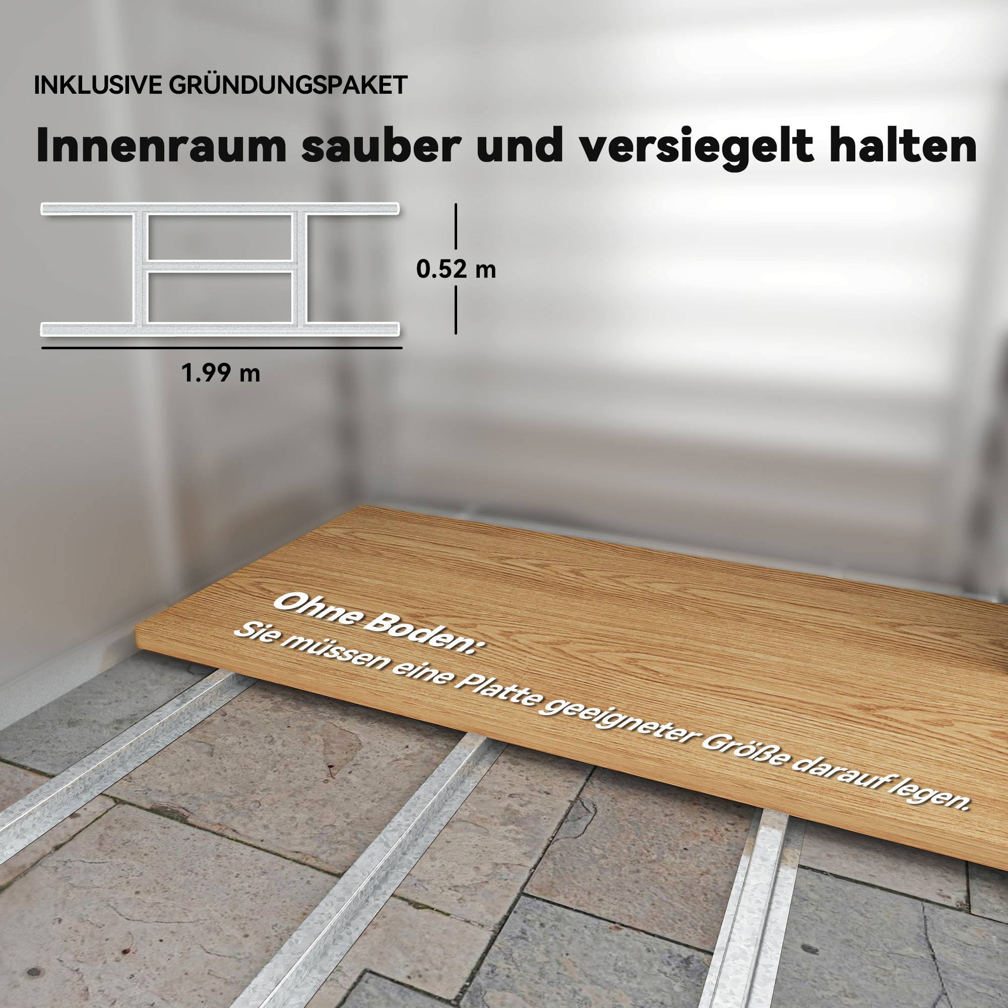 ComfortXL - Abri de jardin acier galvanisé 213 x 131 x 192 cm gris porte verrouillable - ComfortXL Outdoor Living - Image 9