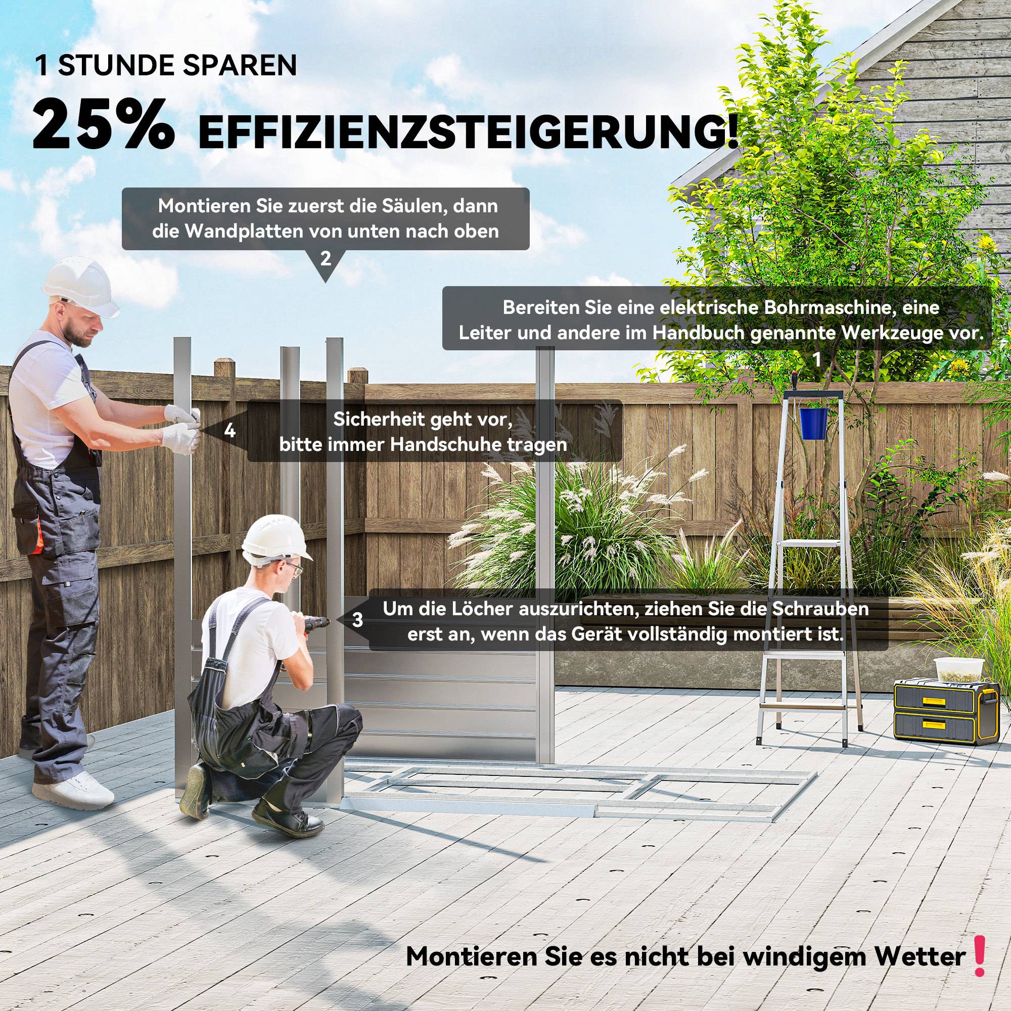 ComfortXL - Abri de jardin acier galvanisé 213 x 131 x 192 cm gris porte verrouillable - ComfortXL Outdoor Living - Image 6