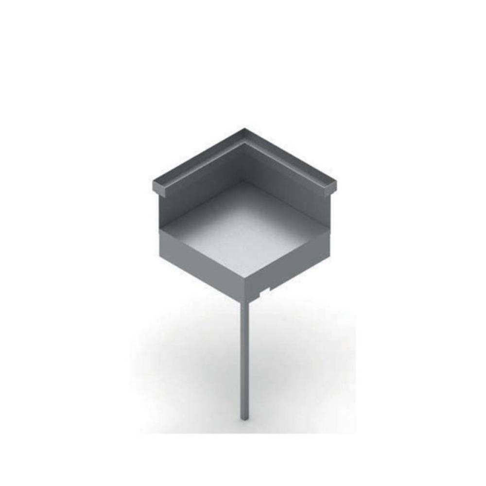 Forge Adour - Plateau d'angle pour cuisine extérieure acier gris noir - Forge Adour - Image 1
