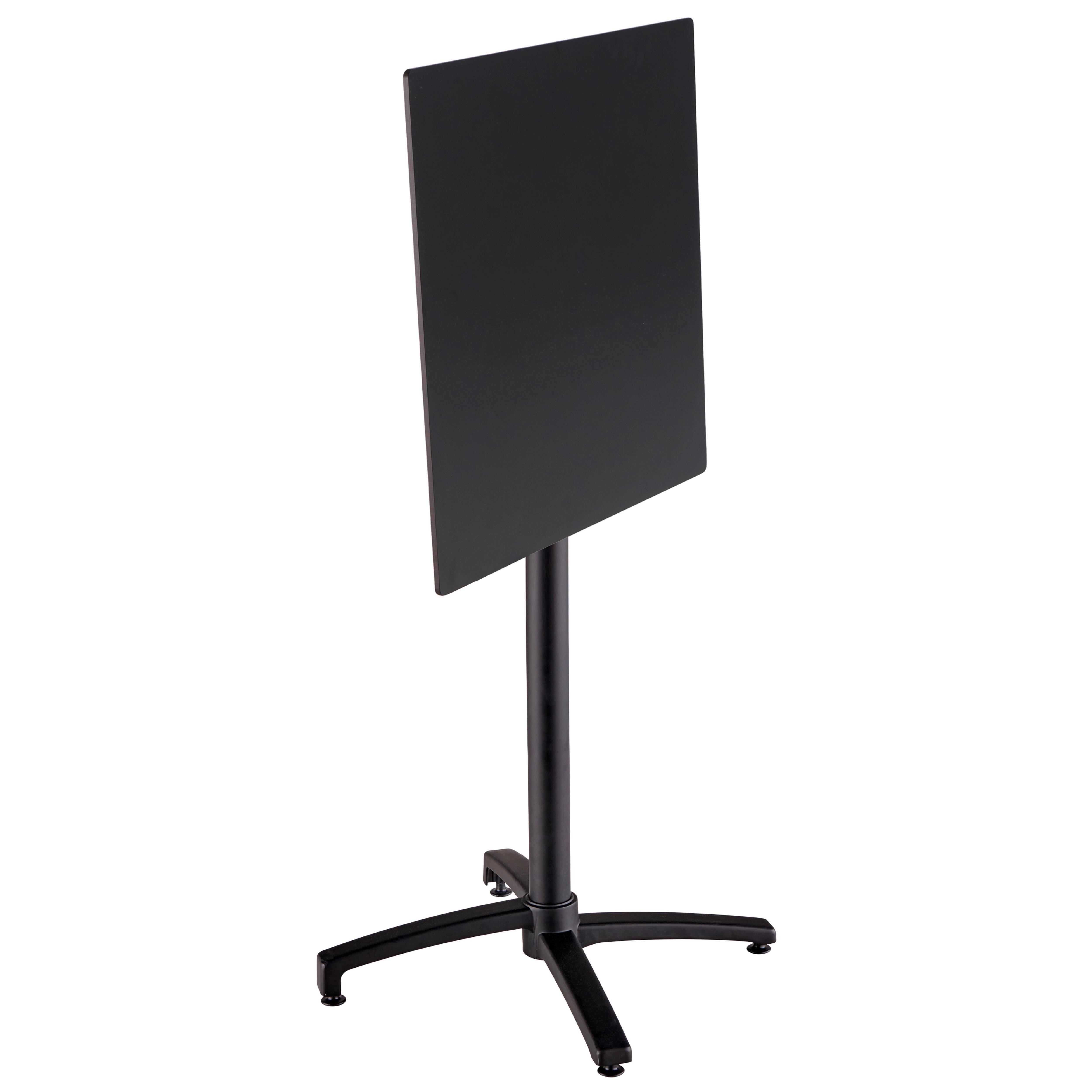 Oviala - Ensemble table haute stratifié noir et 2 chaises hautes gris - Oviala - Image 2