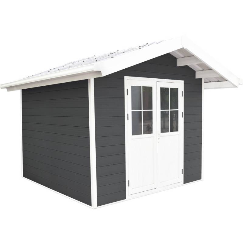 Abri de jardin composite anthracite 7,78m² avec structure aluminium Woodlife Garden - Image 3