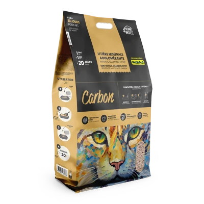 Litière agglomérante Carbon - 350% - 5L - Image 1