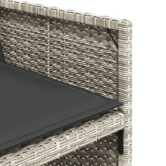 ComfortXL - Ensemble Table et 16 Chaises de Jardin Grises, Mobilier Encastrable en Poly Rotin – ComfortXL Outdoor Living - Image 7