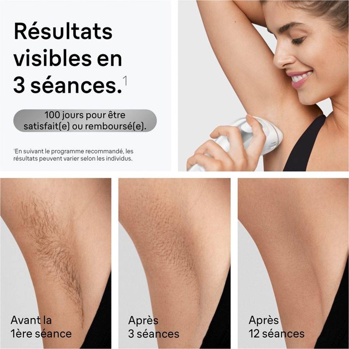 Braun - Épilateur à lumière pulsée IPL Silk-expert Pro 3 PL3020, tête précision visage, mode doux - Braun - Image 4