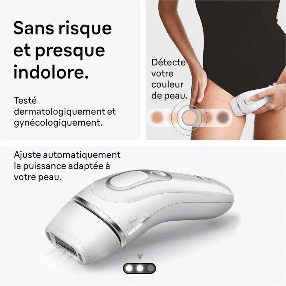 Braun - Épilateur à lumière pulsée IPL Silk-expert Pro 3 PL3020, tête précision visage, mode doux - Braun - Image 7