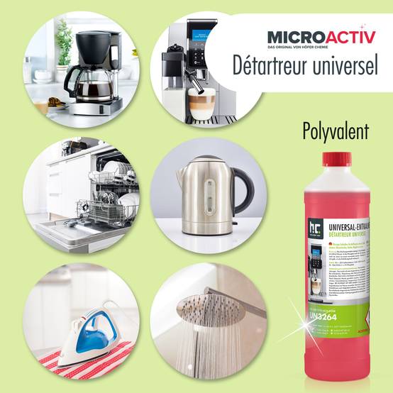Détartrant universel Microactiv® avec indicateur de couleur pour machines à café entièrement automatiques en bidon de 5 L x 2 - Image 6