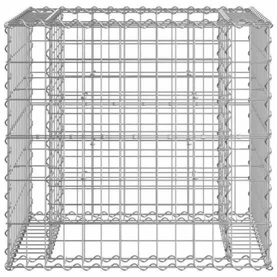 Banc de Jardin Gabion Bois de Pin Massif Assise Extérieure avec Panier Acier pour Terrasse 192 cm Brun – ComfortXL Outdoor Living - Image 6