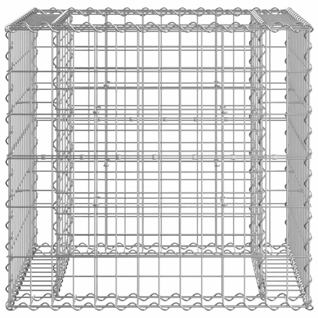 Banc de Jardin Gabion Bois de Pin Massif Assise Extérieure avec Panier Acier pour Terrasse 192 cm Brun – ComfortXL Outdoor Living - Image 6