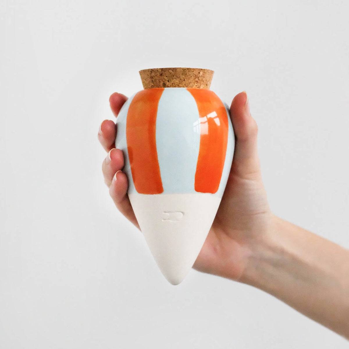 Olla pour arroser ses plantes de manière autonome – Rayé orange et bleu - Pepin - Mes Courses En Vrac - Image 4