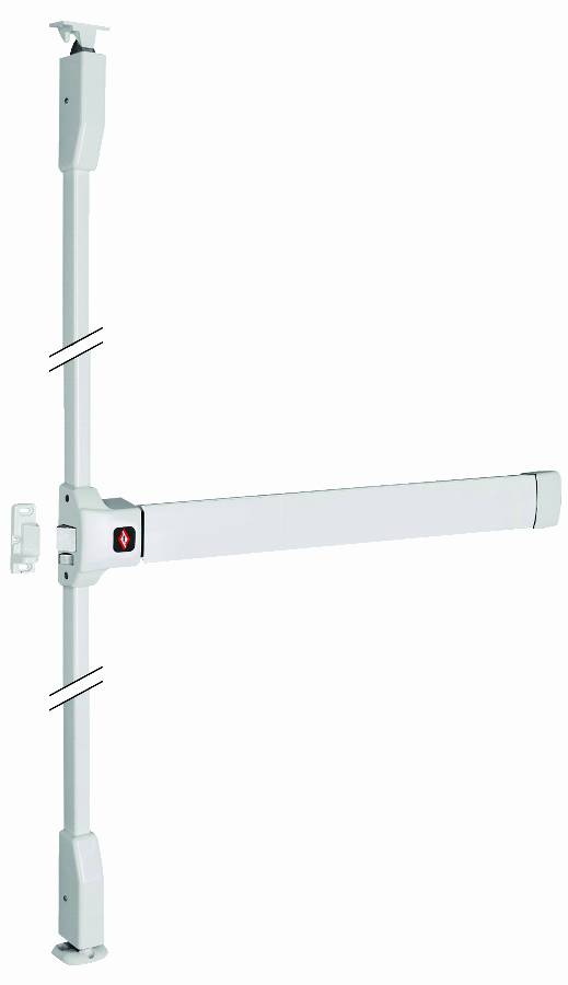 Fermeture anti-panique JPM Push bar 90+ - 3 points latéral, haut et bas - 1141 mm - Noire - PJ3100-02-0A - Image 1