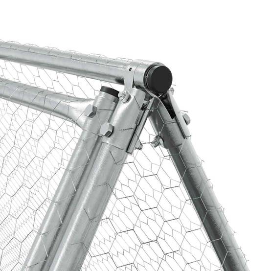 Vidaxl - Cage pour poules argenté 400x105x91 cm acier galvanisé vidaXL 172558 - Image 4