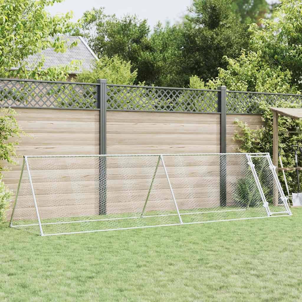 Vidaxl - Cage pour poules argenté 400x105x91 cm acier galvanisé vidaXL 172558 - Image 1