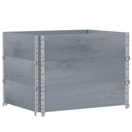 Jardinière bois de pin gris 80 x 60 x 60.5 cm - PANGIVO - Image 2