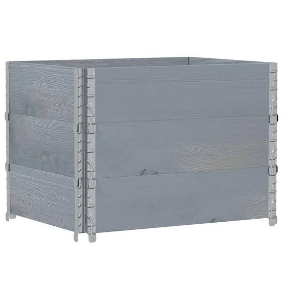 Jardinière bois de pin gris 80 x 60 x 60.5 cm - PANGIVO - Image 5