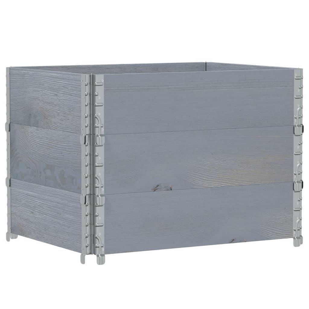 Jardinière bois de pin gris 80 x 60 x 60.5 cm - PANGIVO - Image 5