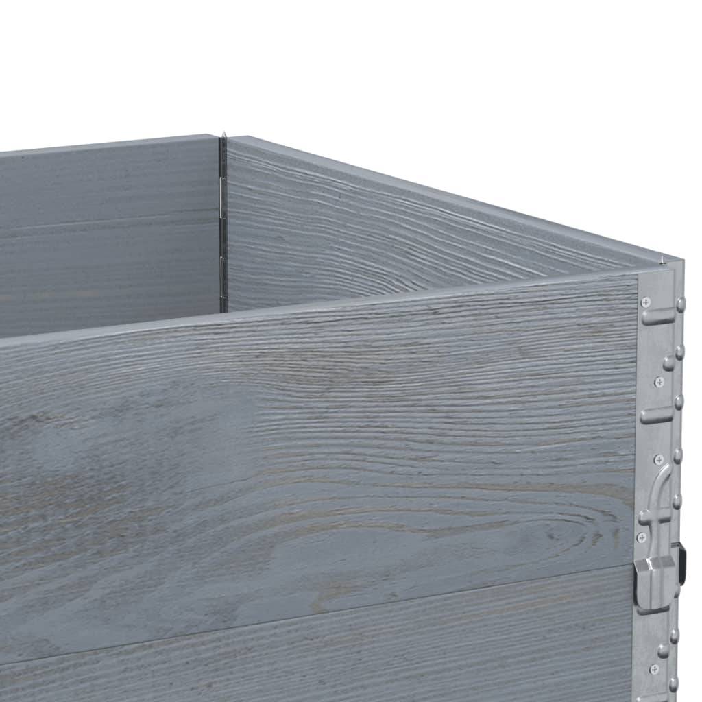 Jardinière bois de pin gris 80 x 60 x 60.5 cm - PANGIVO - Image 7