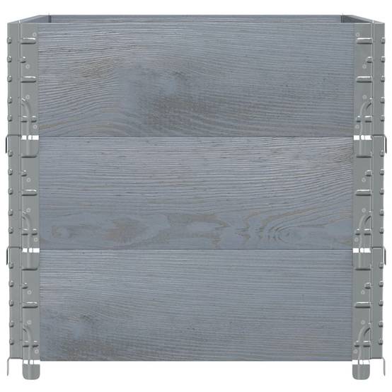 Jardinière bois de pin gris 80 x 60 x 60.5 cm - PANGIVO - Image 4