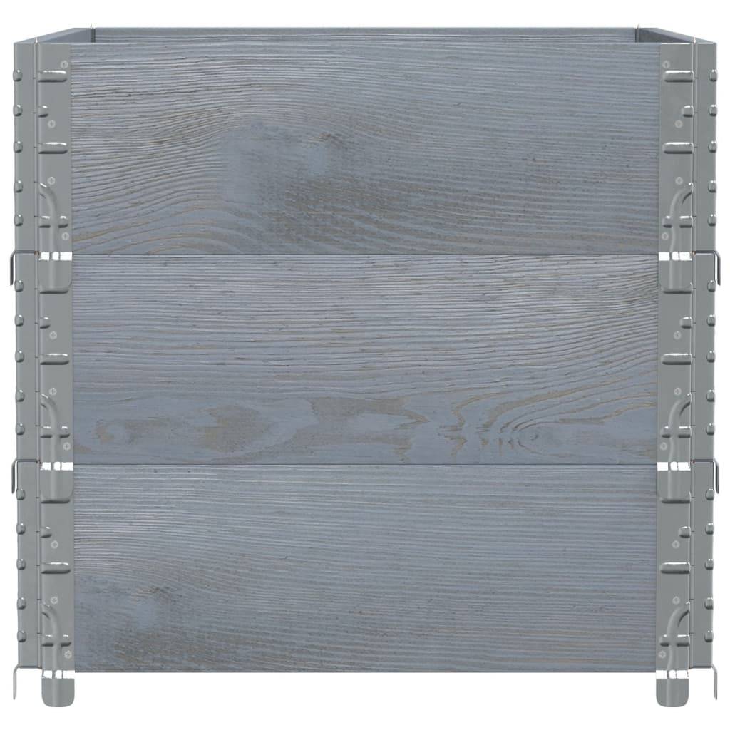 Jardinière bois de pin gris 80 x 60 x 60.5 cm - PANGIVO - Image 4