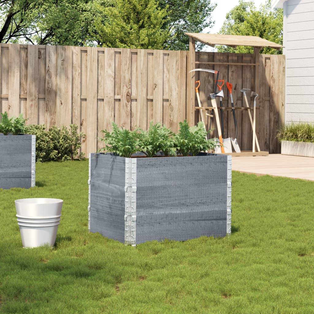 Jardinière bois de pin gris 80 x 60 x 60.5 cm - PANGIVO - Image 1