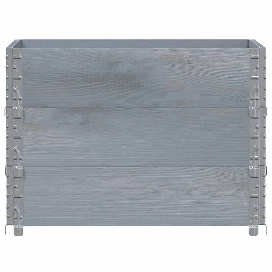 Jardinière bois de pin gris 80 x 60 x 60.5 cm - PANGIVO - Image 3