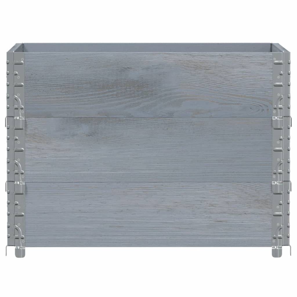 Jardinière bois de pin gris 80 x 60 x 60.5 cm - PANGIVO - Image 3