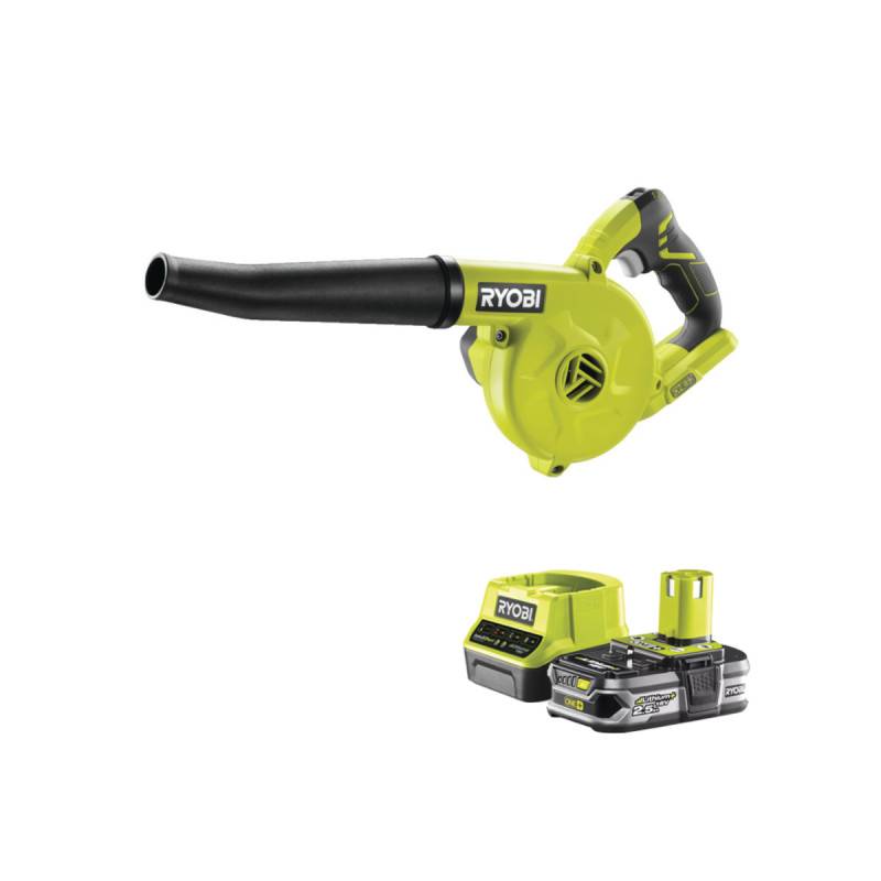 Ryobi - Pack RYOBI Souffleur d'atelier 18V One+ R18TB-0 - 1 Batterie 2.5Ah - 1 Chargeur rapide RC18120-125