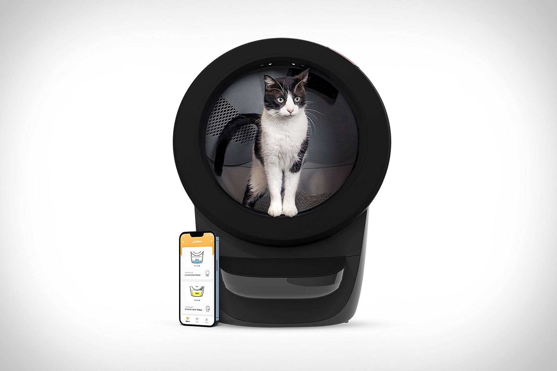 Litter-Robot 4 Noir, Bac à litière auto-nettoyant - Image 1