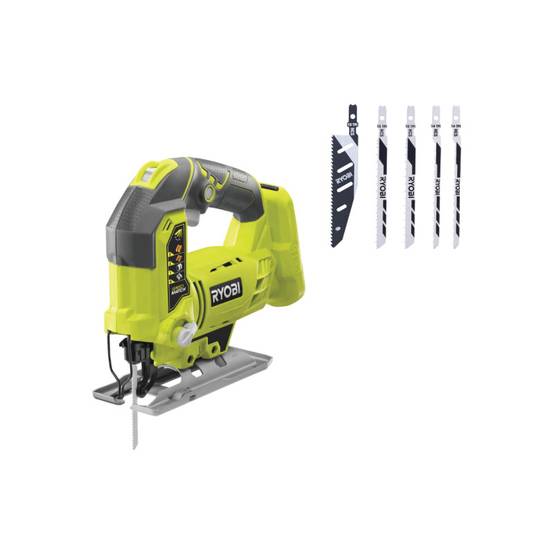 Ryobi - Pack RYOBI - Scie sauteuse pendulaire R18JS-0 - 18 V One+ - Sans batterie ni chargeur - Pack de 5 lames - RAK05JSBFC - 100mm - Image 1