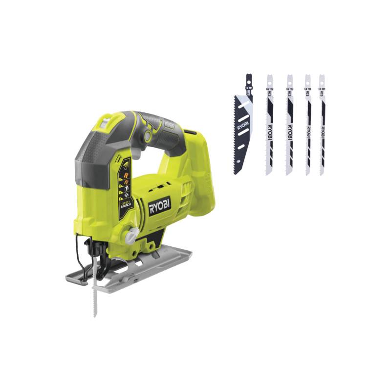 Ryobi - Pack RYOBI - Scie sauteuse pendulaire R18JS-0 - 18 V One+ - Sans batterie ni chargeur - Pack de 5 lames - RAK05JSBFC - 100mm