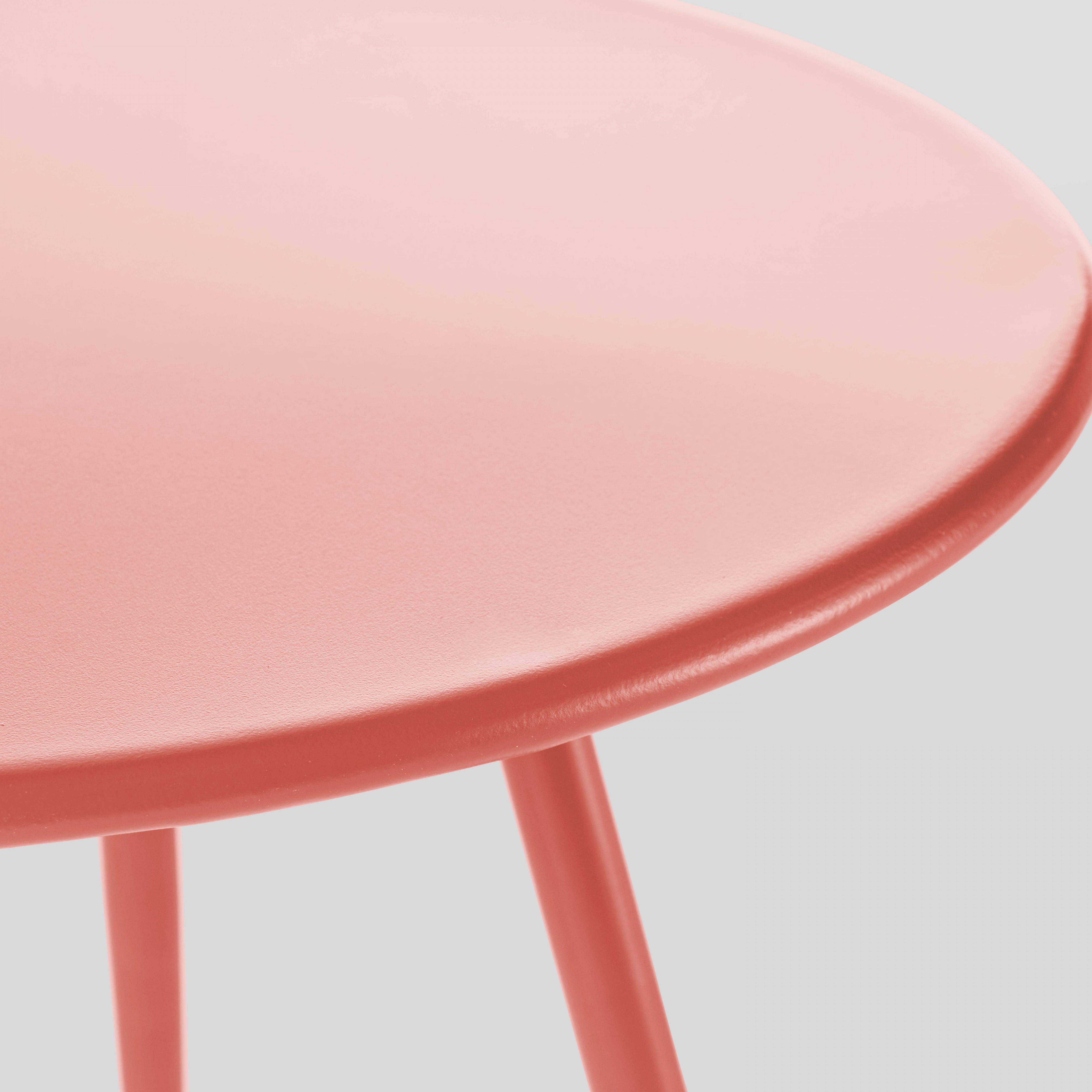 Oviala - Lot de 2 tables basses de jardin en acier argile 50 cm Palavas - Oviala - Image 5