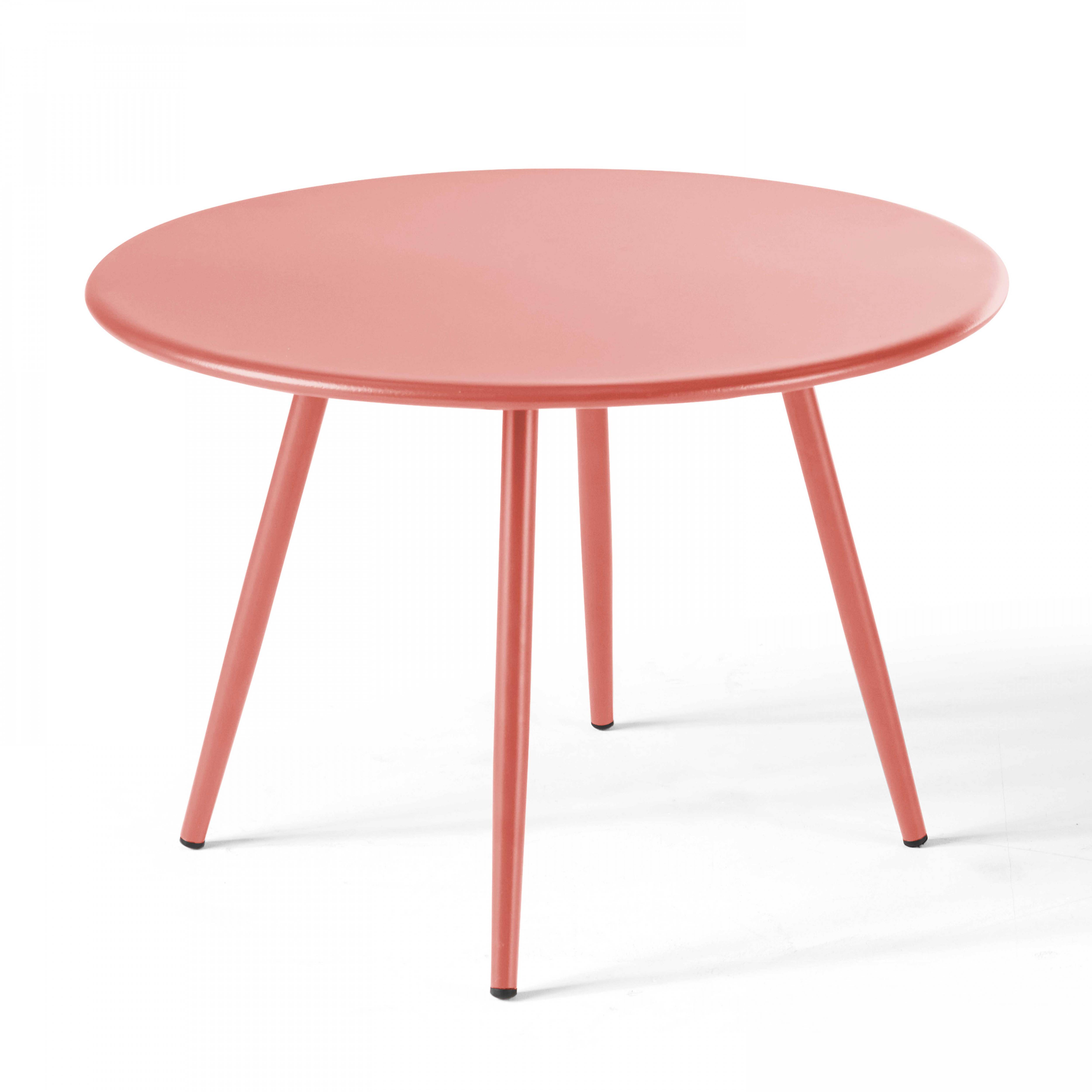 Oviala - Lot de 2 tables basses de jardin en acier argile 50 cm Palavas - Oviala - Image 4