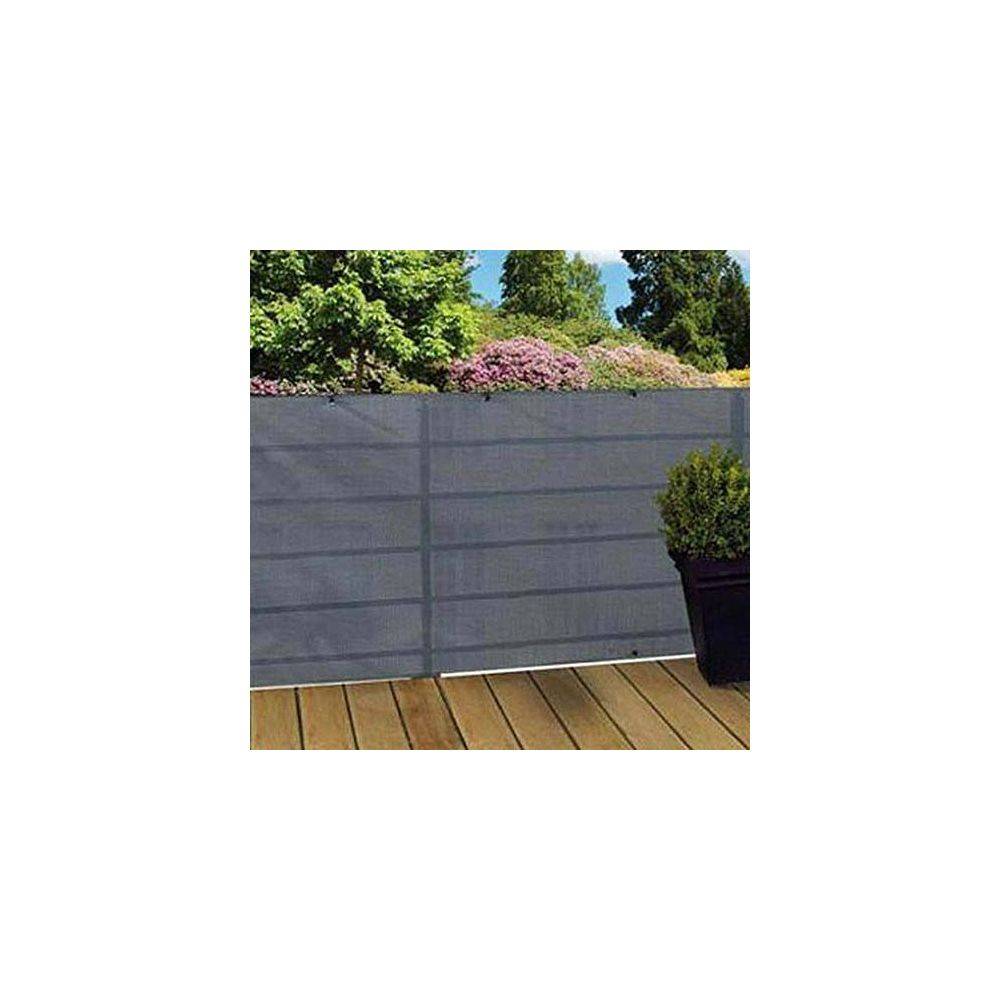 Toile brise-vue haute densité grise 2 x 25 m - Image 2