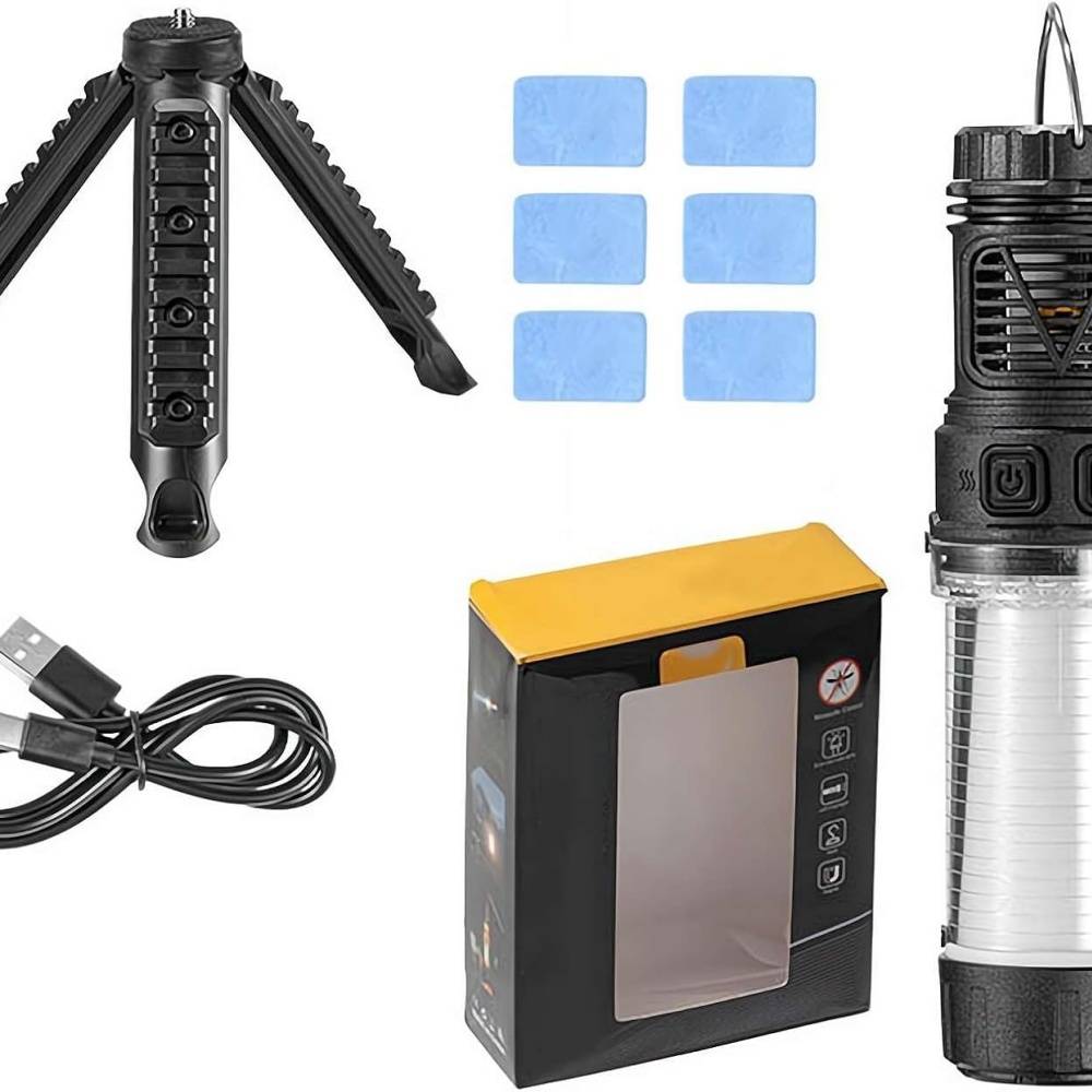 0 - Lanterne camping  2025 - 4000mAh - USB-C - IPX5 - Double fixation - Image 1