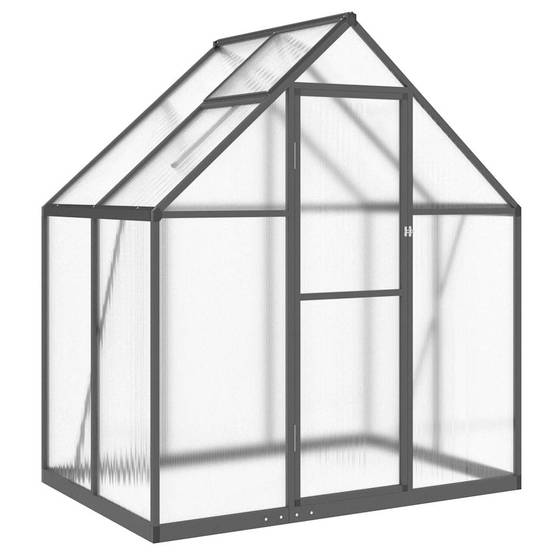 Serre aluminium et polycarbonate anthracite 169 x 114 x 195 cm - PANGIVO - Image 2