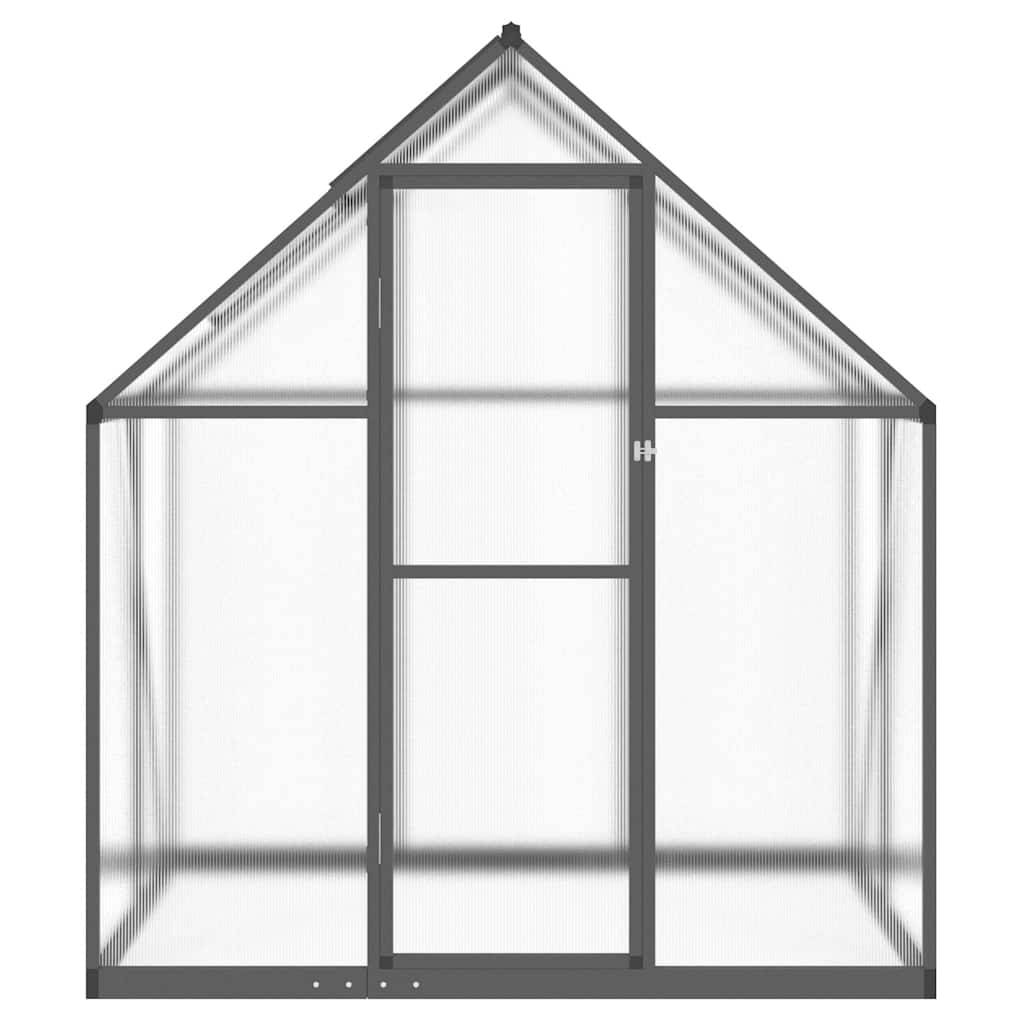 Serre aluminium et polycarbonate anthracite 169 x 114 x 195 cm - PANGIVO - Image 3