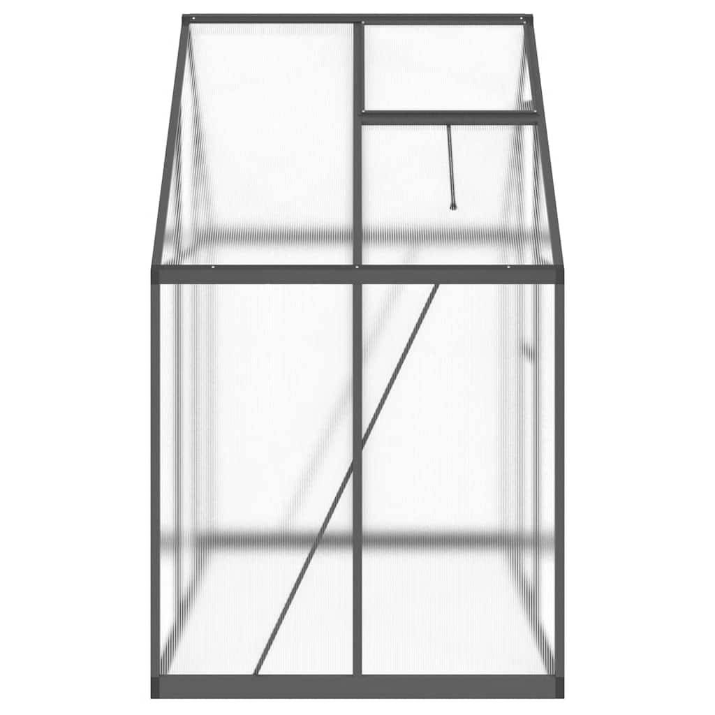 Serre aluminium et polycarbonate anthracite 169 x 114 x 195 cm - PANGIVO - Image 4
