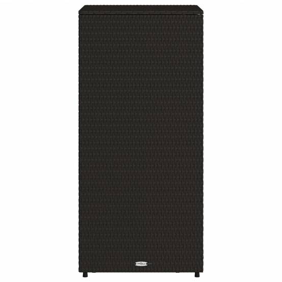 Armoire de Jardin Haute Résine Tressée avec Étagères et Tiroir pour Extérieur Noir 50x55x115 cm – ComfortXL Outdoor Living - Image 8